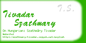 tivadar szathmary business card